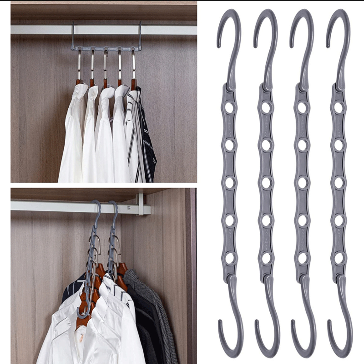 👕Multi-functional Non-slip Portable Foldable Rotating Clothes Hanger(Buy 4 Save $22 && Free Shipping🚚)