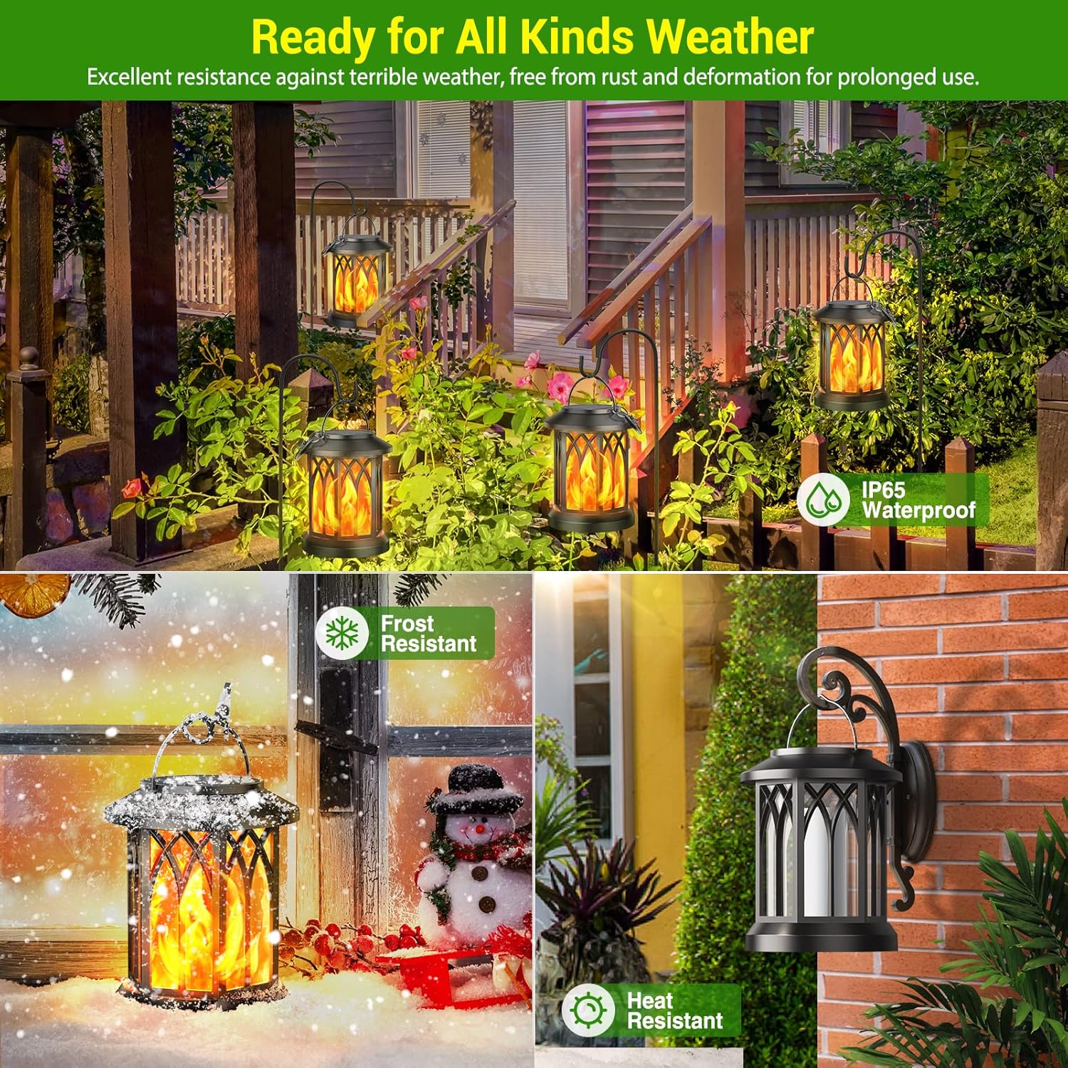 💥LAST DAY SALE 50% OFF💥Flickering Flame Solar Lantern Outdoor Waterproof Light⚡BUY 2 FREE SHIPPING