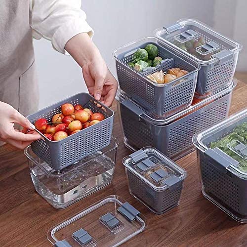 (Hot Sale-Save 50% OFF)Fresh Produce Vegetable Fruit Storage Containers