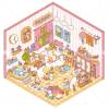 3D Sticker Scene,Make a Sunshine Greenhouse|Coffee Shop|Candy House|Clothing Shop