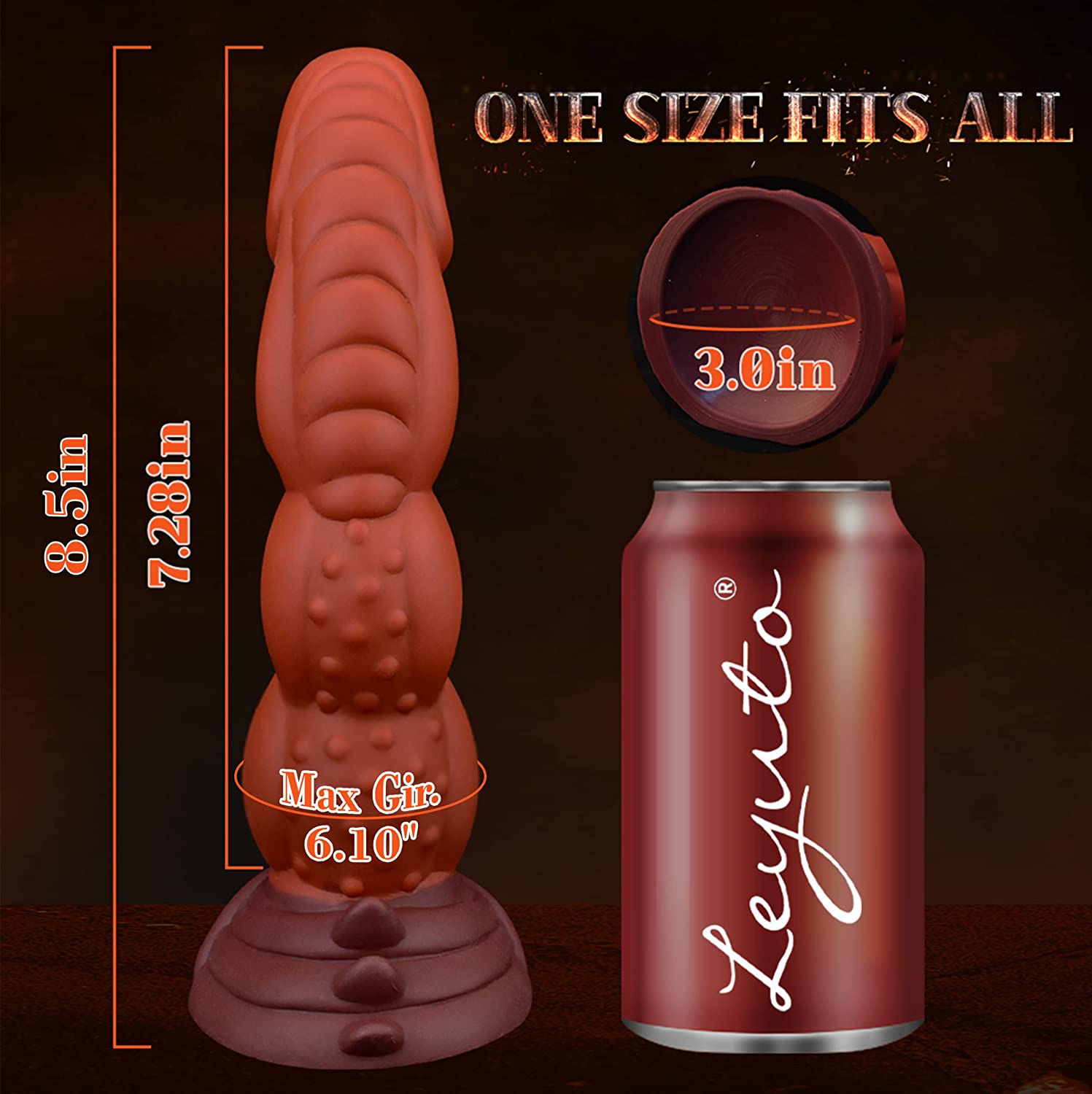 Ladies Masturbation Vaginal Anal Stimulation 8.5 Inch Realistic Alien Dildo Adult Sex Toy - YJ-04