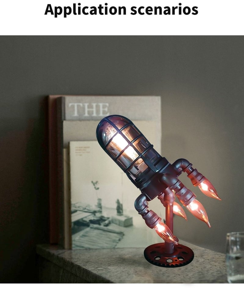 🔥LAST DAY 49% OFF🔥Buy 2 FREE SHIPPING - Steampunk Rocket Lamp