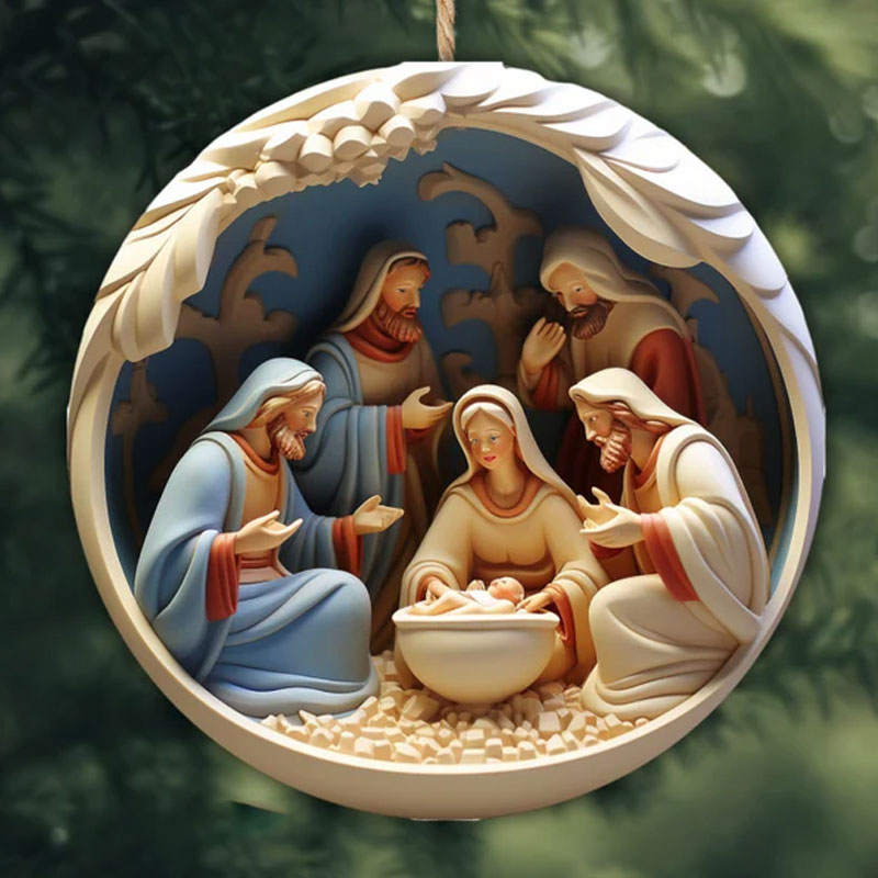 🌲Early Christmas Sale 50% Off🎅3D Nativity Christmas Ornament