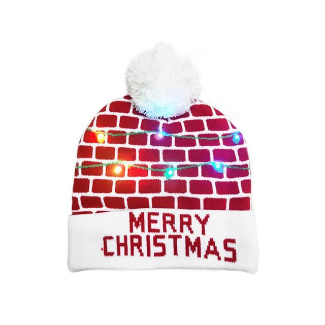(🎅Early Christmas Sale - 50% OFF) LED Knitted Christmas Hat