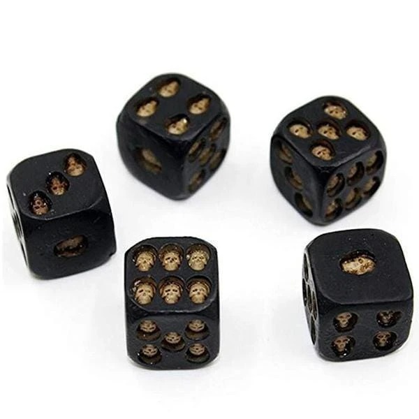 😍😍Early Christmas Sale 50%OFF-Handmade Black Skull Dice(5PCS)Buy 2 Free Shipping