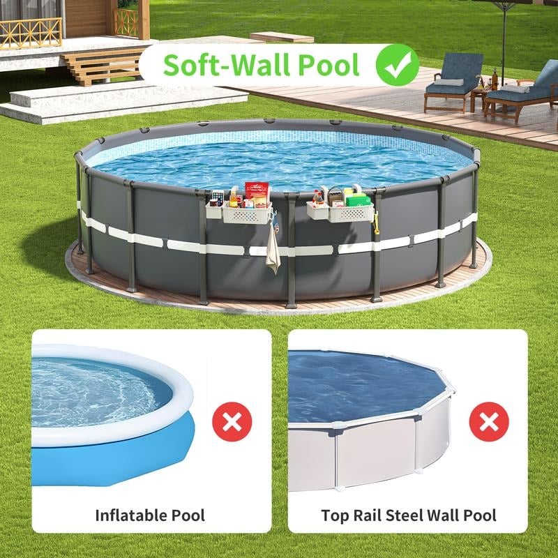 💥LAST DAY SALE 50% OFF💥Poolside Storage Baskets with Cup Holders