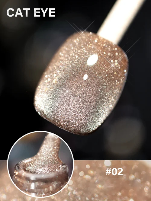 🔥🔥（Summer Hot Sale 45% OFF💎）Laser Diamond Cat Eye Nail Polish－Buy 5 Get  3 Free  & Free Shipping