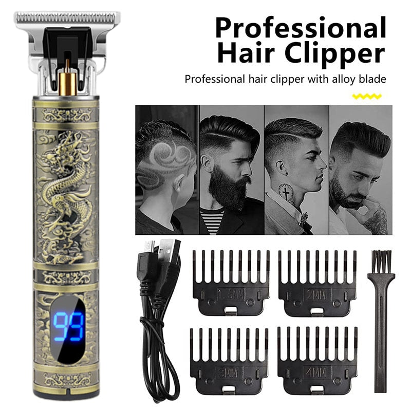 LCD DISPLAY T9 ELECTRIC HAIRBER-Professional Hair Trimmer