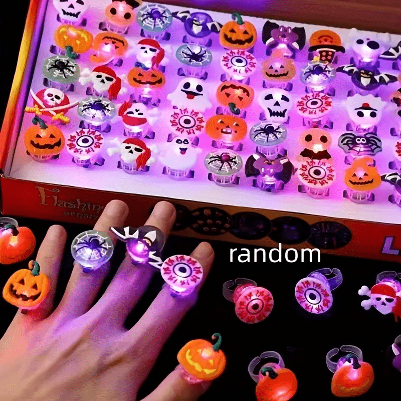 🎁TikTok Last Day Sale - 70% OFF👻LED Glow-in-the-Dark Halloween Rings