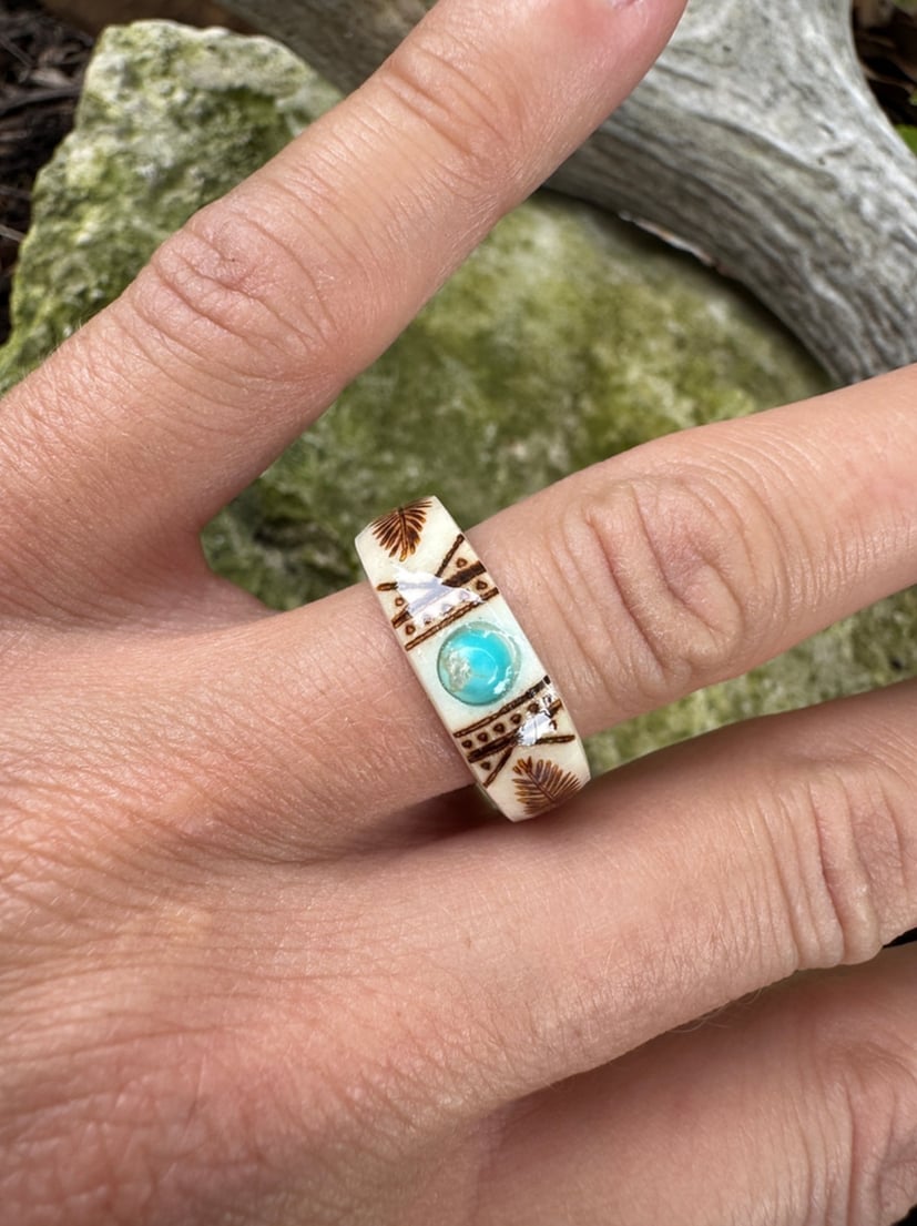 🔥LAST DAY 49% OFF—💍Hand Carved Antler Ring 🌏Made From Natural Shed Antlers