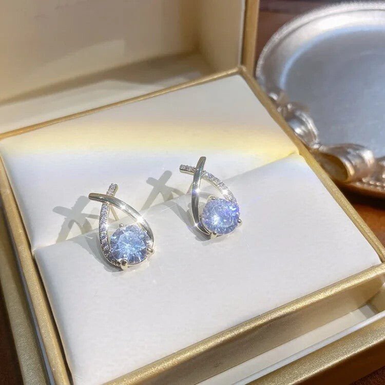 🔥Mother's Day PromotionF-Diamond Round Stud Earrings