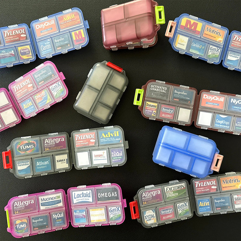 ⚡Clearance Sale SALE 70%🔥Portable Sealed 10 Compartment Pill Organizer with Labels