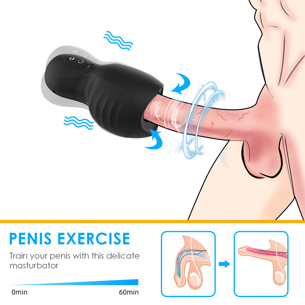 SHEMESIX - Large Size Automatic Male Masturbator, Male Masturbators Cup With 7 Thrusting Modes For Penis Stimulation