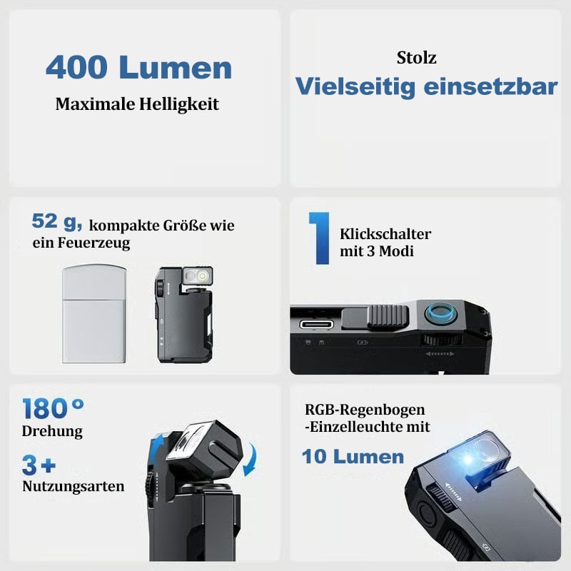 ⏰Letzter Tag 49 % RABATT🔥Taschenlampe im Taschenformat