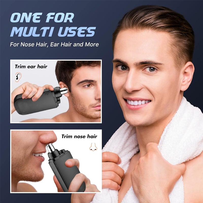 🔥2024 NEW YEAR SALE - CleanLook™ Portable Nose Hair Trimmer (Painless & Precision)