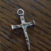 ✝️100% Handmade Silver Rustic Nail Cross (𝐂𝐡𝐚𝐝 𝐒𝐦𝐢𝐭𝐡 𝐇𝐚𝐧𝐝𝐦𝐚𝐝𝐞®)