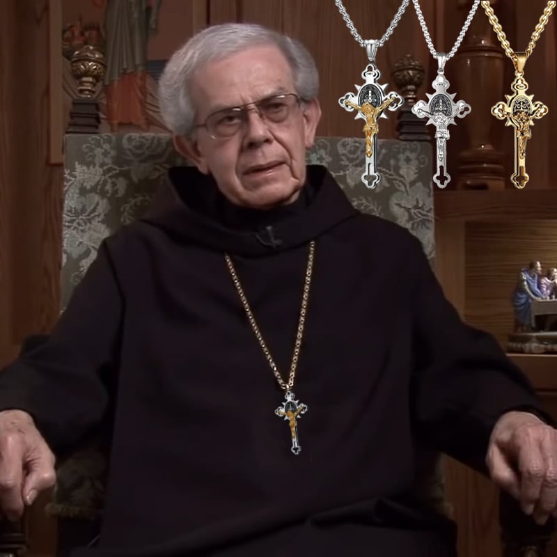 🔥ST.Benedict Protection Cross Power Pendant Necklace