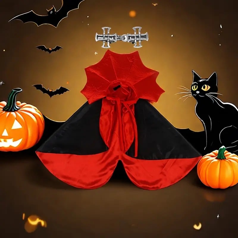 🎁TikTok Last Day Sale - 70% OFF🧛🧛Halloween Vampire Count Pet Cloak