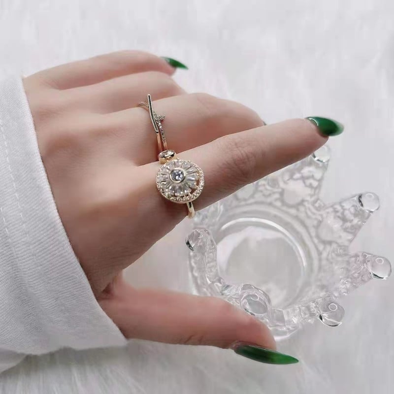 🔥Last Day 50% OFF✨Crystal Anxiety Relief  Spinning Ring - Buy 2 Get 1 Free & Free Shipping