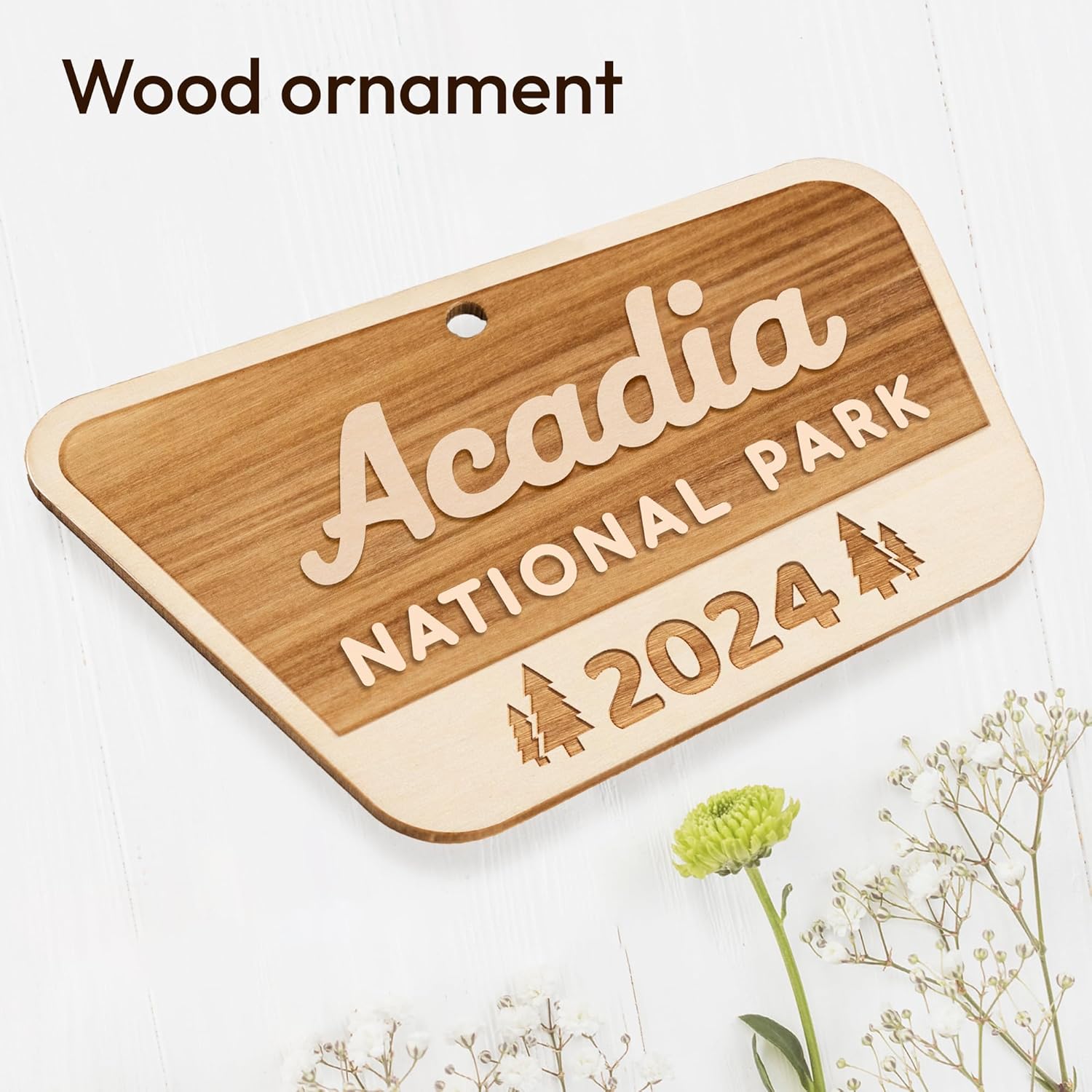 🎄Acadia Wood National Park Ornaments, National Park Gifts for Travelers, Adventurers