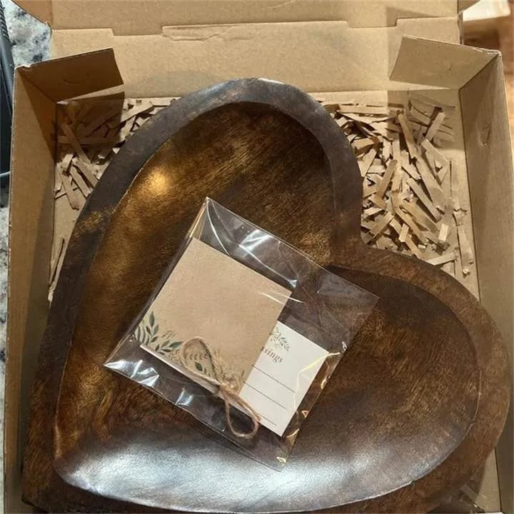 ❤️ Heart Prayer Bowl – Rustic Religious Gift with Prayer Cards