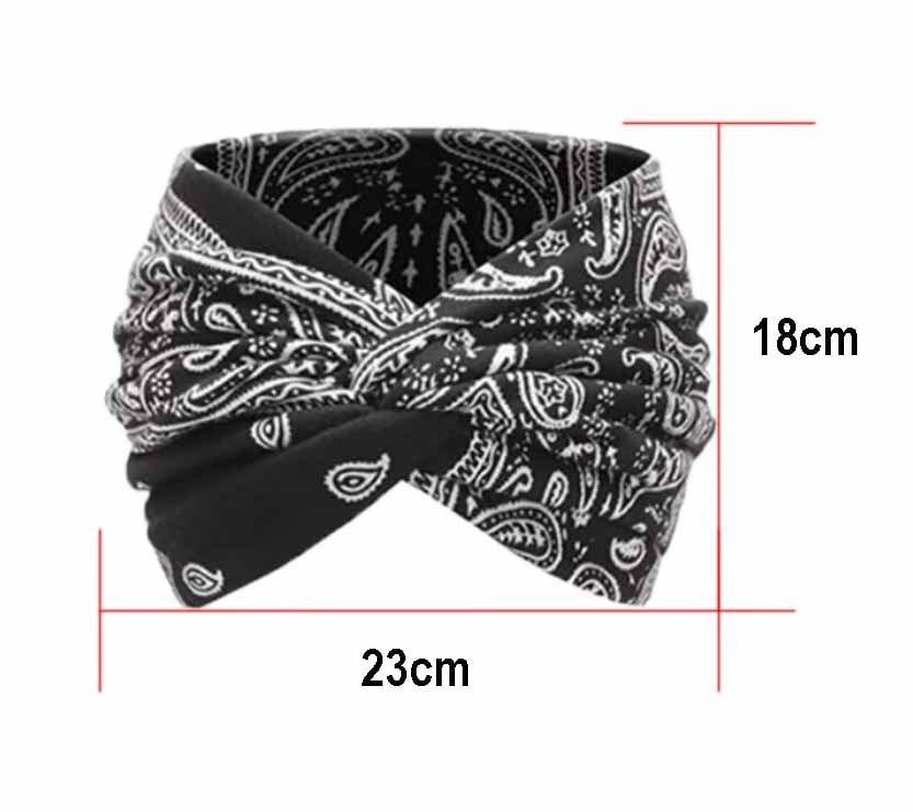 💥LAST DAY SALE 50% OFF💥Boho Style Paisley Print Hair Band Wide Elastic Hair Band(2PC)