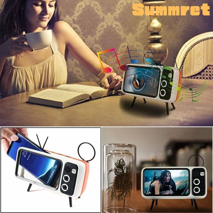 (New Year Sale-50% OFF) Retro TV BlueTooth Speaker Mobile Phone Holder