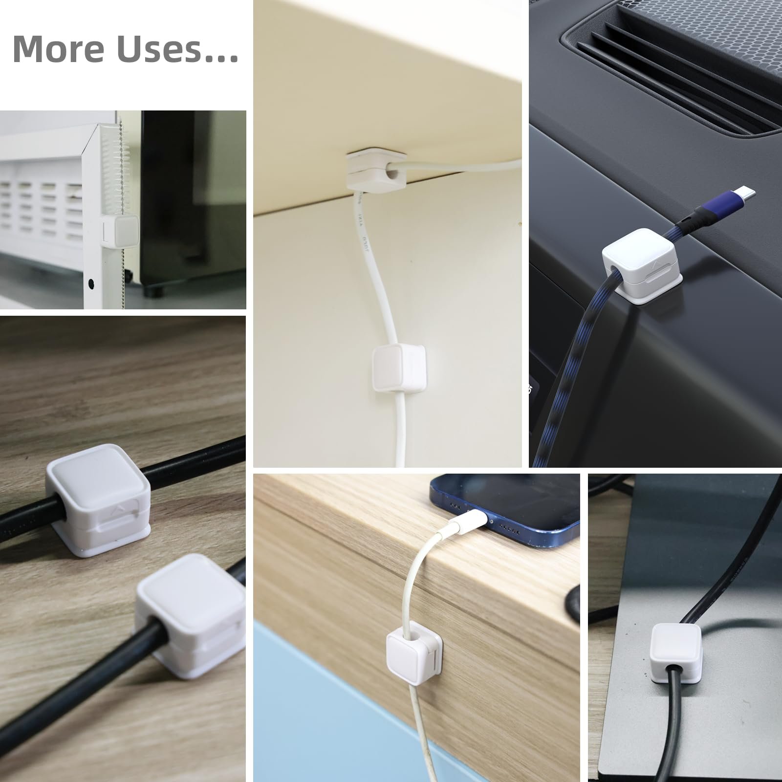 🔥Magnetic Cord Organizer, Easy Secure Adhesive Cable Management