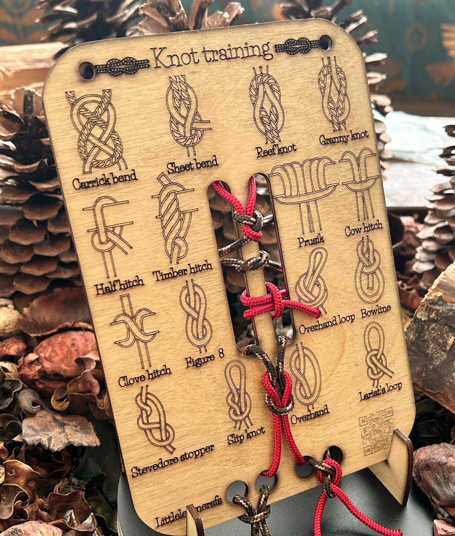 Leader Knot Training Board & Learn to Tie Reef and Square Knots