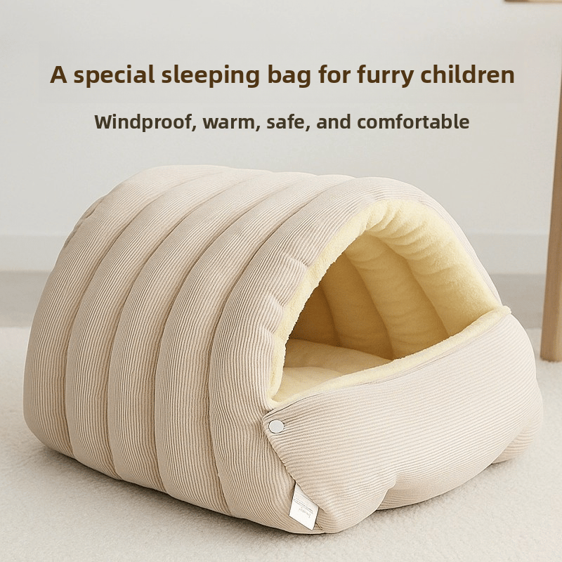 🎁TikTok Last Day Sale - 70% OFF🐈Removable and Washable Winter Closed-off Cat Bed💝