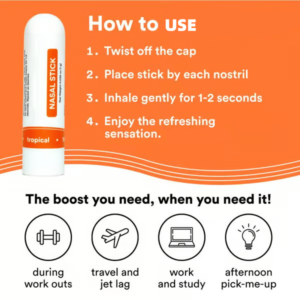 🔥Last Day Special 49% OFF🔥-Nasal Stick：Free Your Nose | Featured on SharkTank | Powerful Essential Oils with Vapor Flow Technology | Breathe In Life