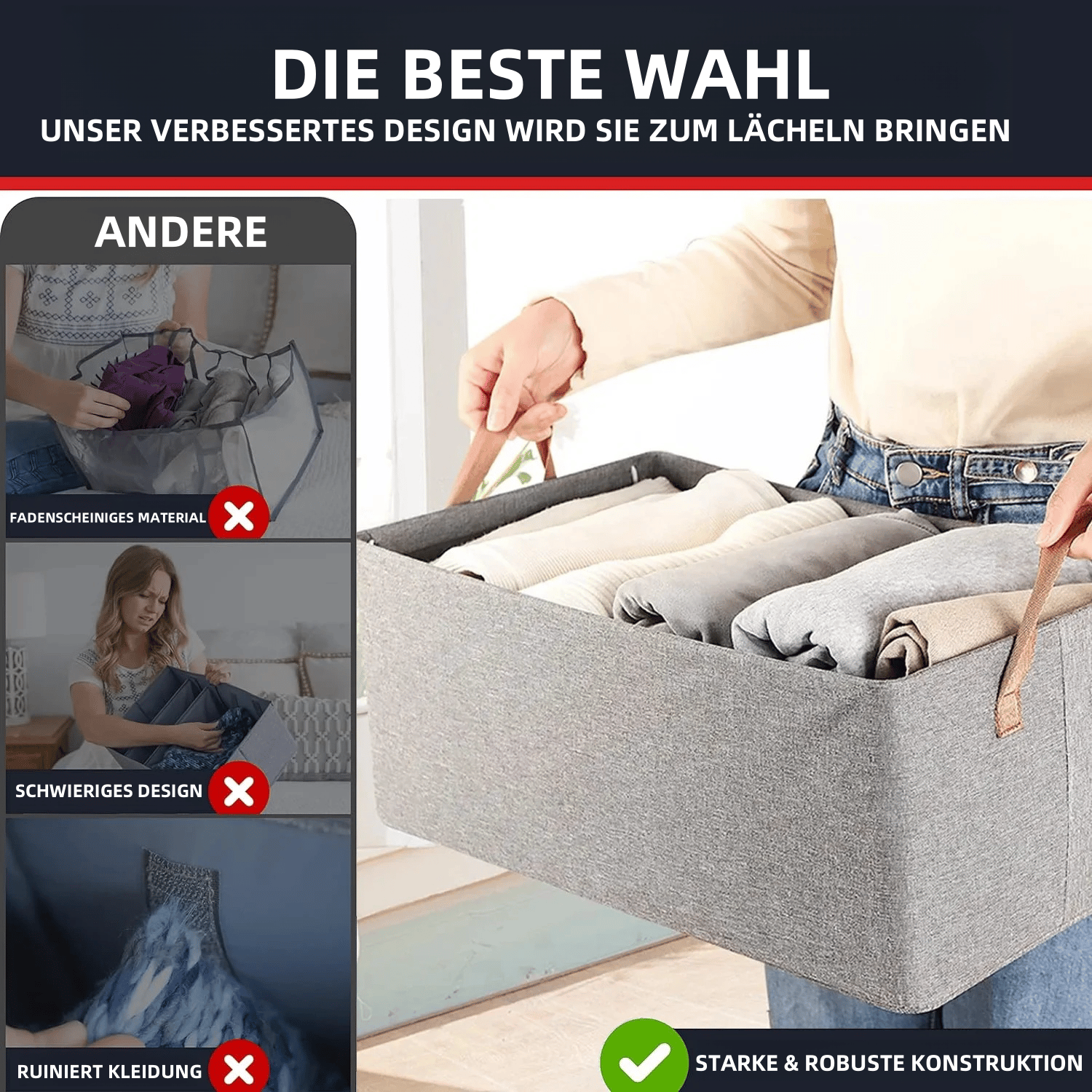🔥LETZTER TAG 49 % RABATT🔥Faltbare Aufbewahrungsbox für den Schrank♧