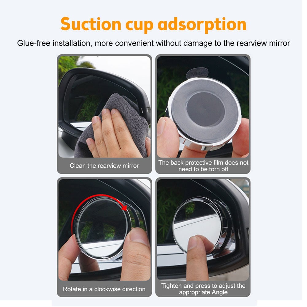 🔥Last Day Promotion 50% OFF🔥Suction Cup Car Convex Blind Spot Mirror (1 Set / 2 Pcs)