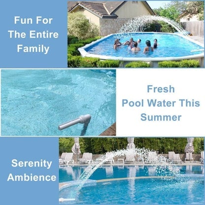 🎁TikTok Last Day Sale - 70% OFF🔥Solar Pool Fountain with Lights Dual Arc - Above/Inground Pool Fountain Lights with Remote Control