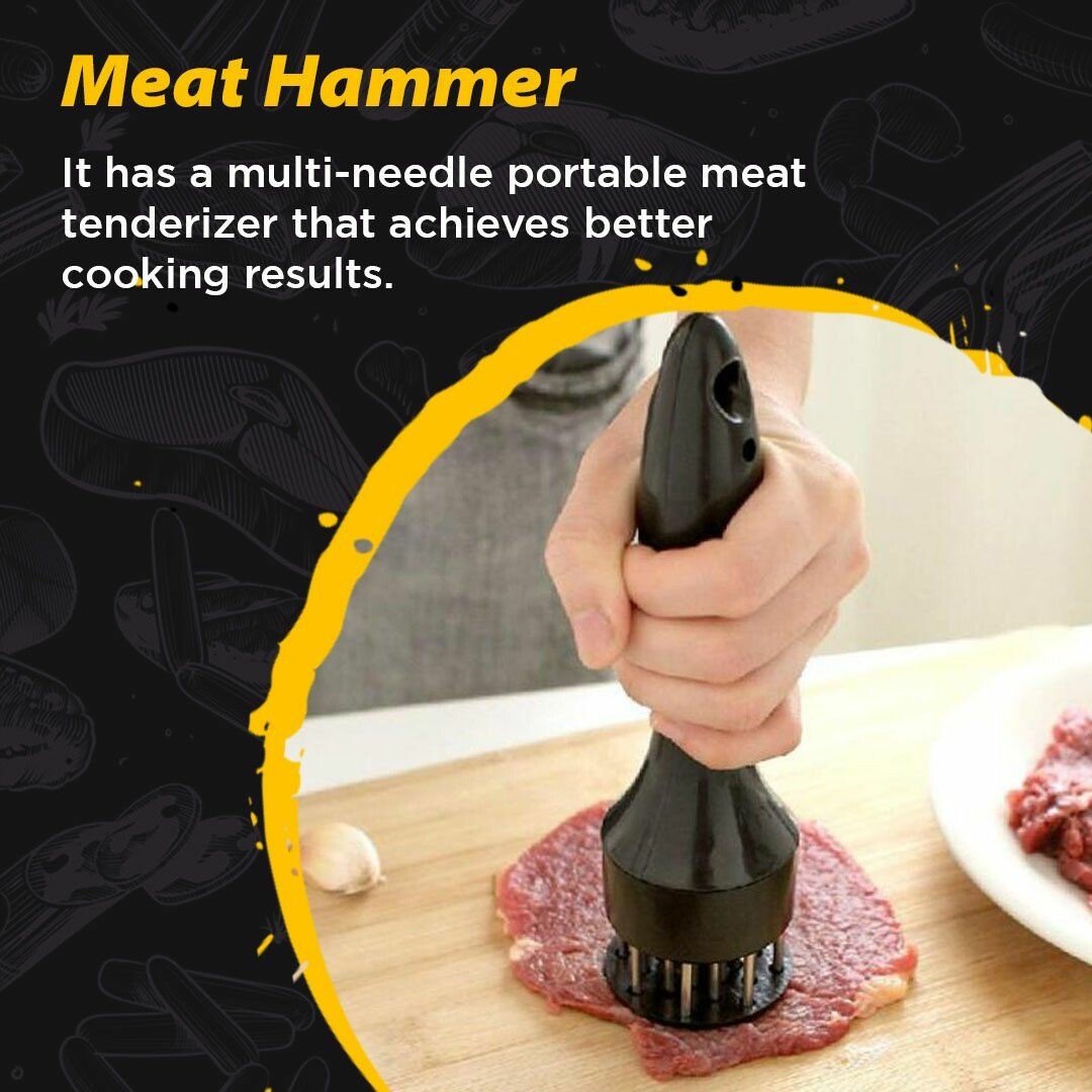 🎉Letzter Tag Ausverkauf - 49% RABATT🥩Fleischklopfernadel aus Edelstahl, 21-polig, Steak, Grill, Küchen-Kochwerkzeug