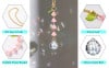 🔥 50% OFF - Last Chance! 🔥Cute lily of the valley creative crystal pendant diy glass flower pendant bag car pendant，Bedroom, office and balcony can be decorated