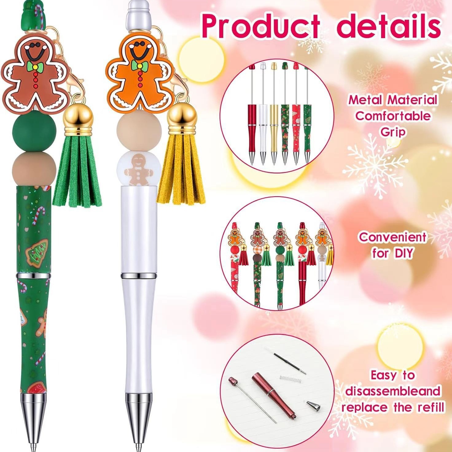 🔥Last Day Promotion 70% OFF🔥12 Christmas Beaded Pens DIY Kit