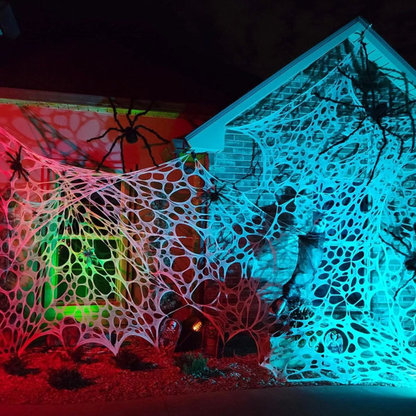 🎃🕷 Giant Stretchy Netting Spider Web Halloween Decorations