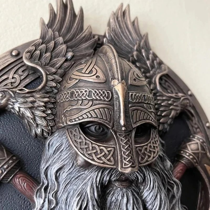 🎁2024 New Year Hot Sale🎁🪓Retro Viking Berserker Double Axe Wall Decorative Plaque