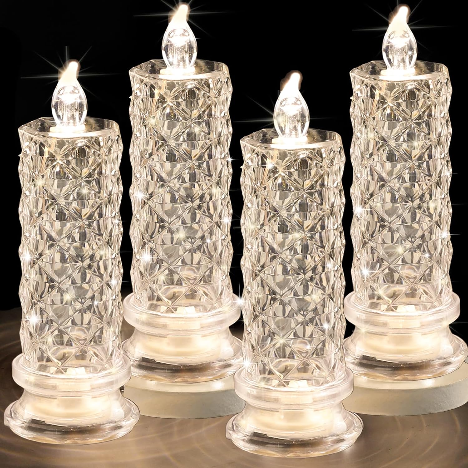 💥LAST DAY SALE 50% OFF💥Rose Shadow LED Flameless Candle Lights⚡BUY 2 GET 1 FREE