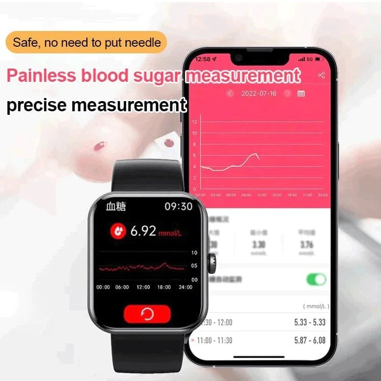 [All day monitoring of heart rate and blood pressure] Bluetooth Fashion Smartwatch - Buy 2 Free Shipping