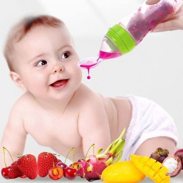 (🎅EARLY CHRISTMAS SALE-49% OFF) Baby Squeezy Food Grade Silicone Spoon Bottle