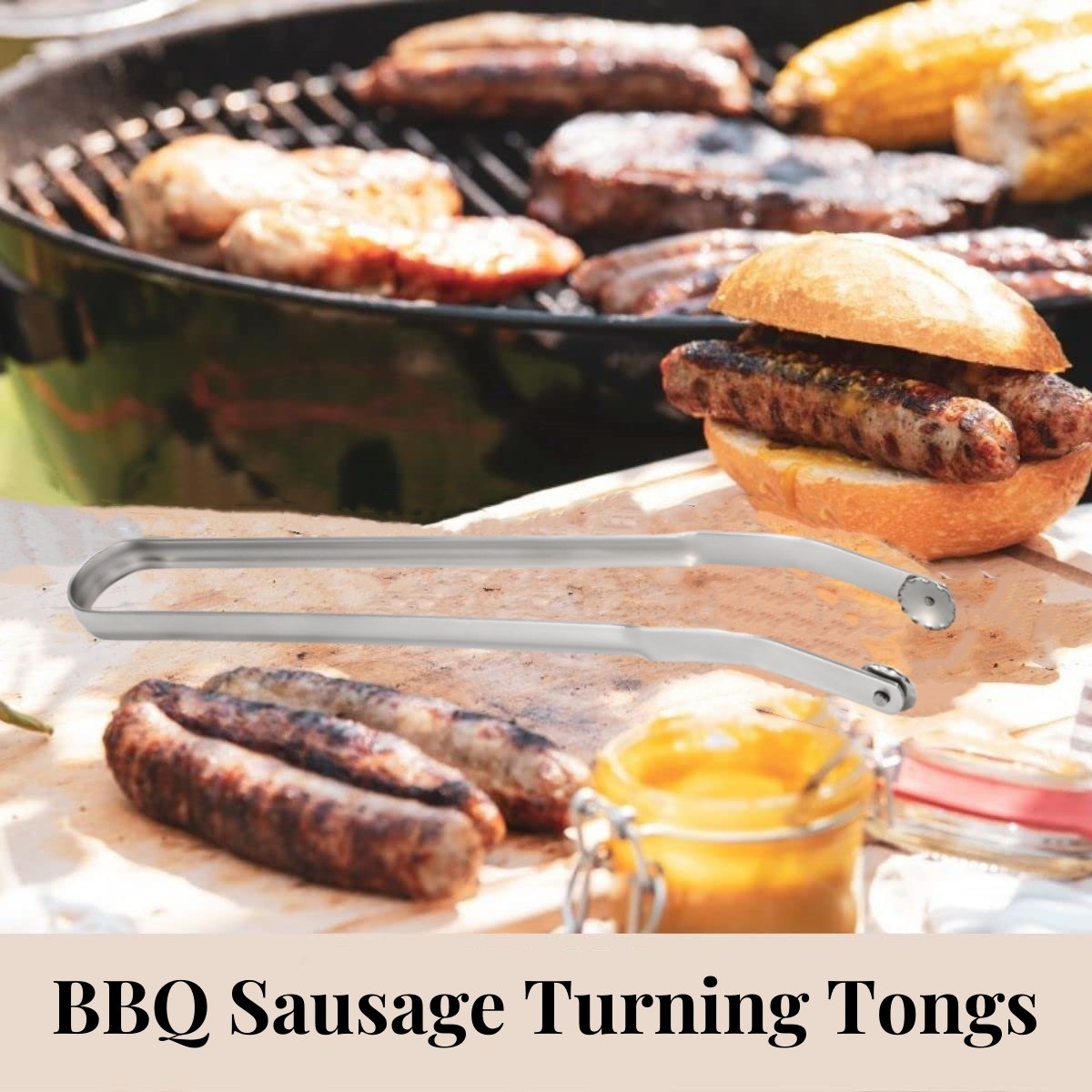 🔥Last Day Promotion 60% OFF🎁BBQ Sausage Turning Tongs