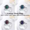 Exquisite 925 Sterling Silver Mood Rings Moonstone for Women