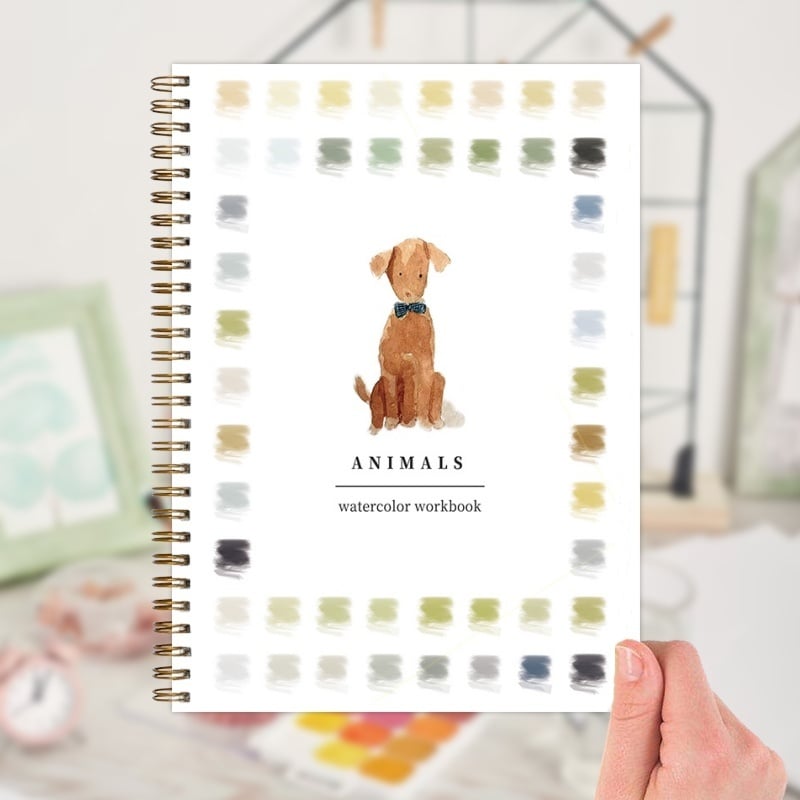 🐕️Animals Watercolor Workbook