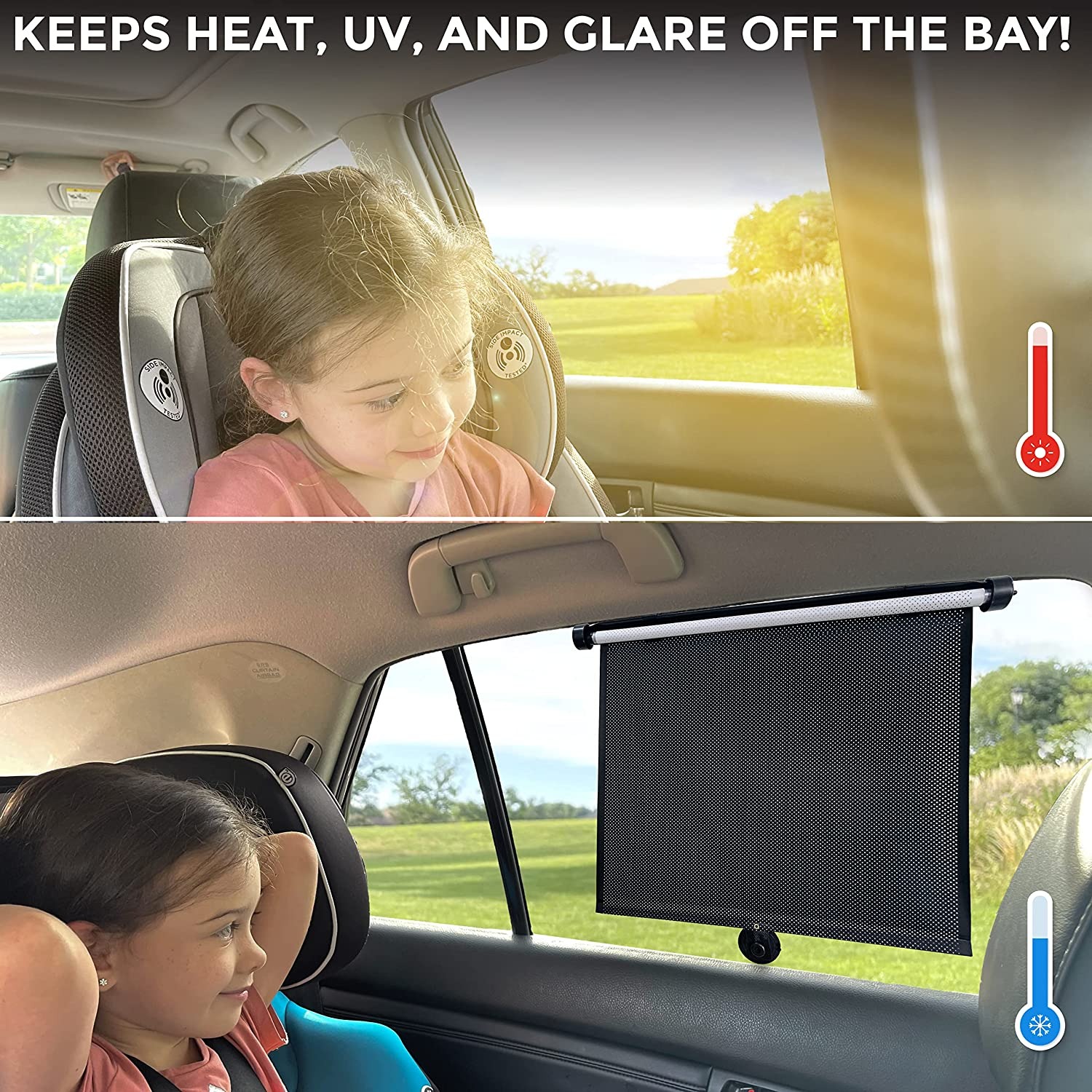 Retractable Window Roller Sunshade