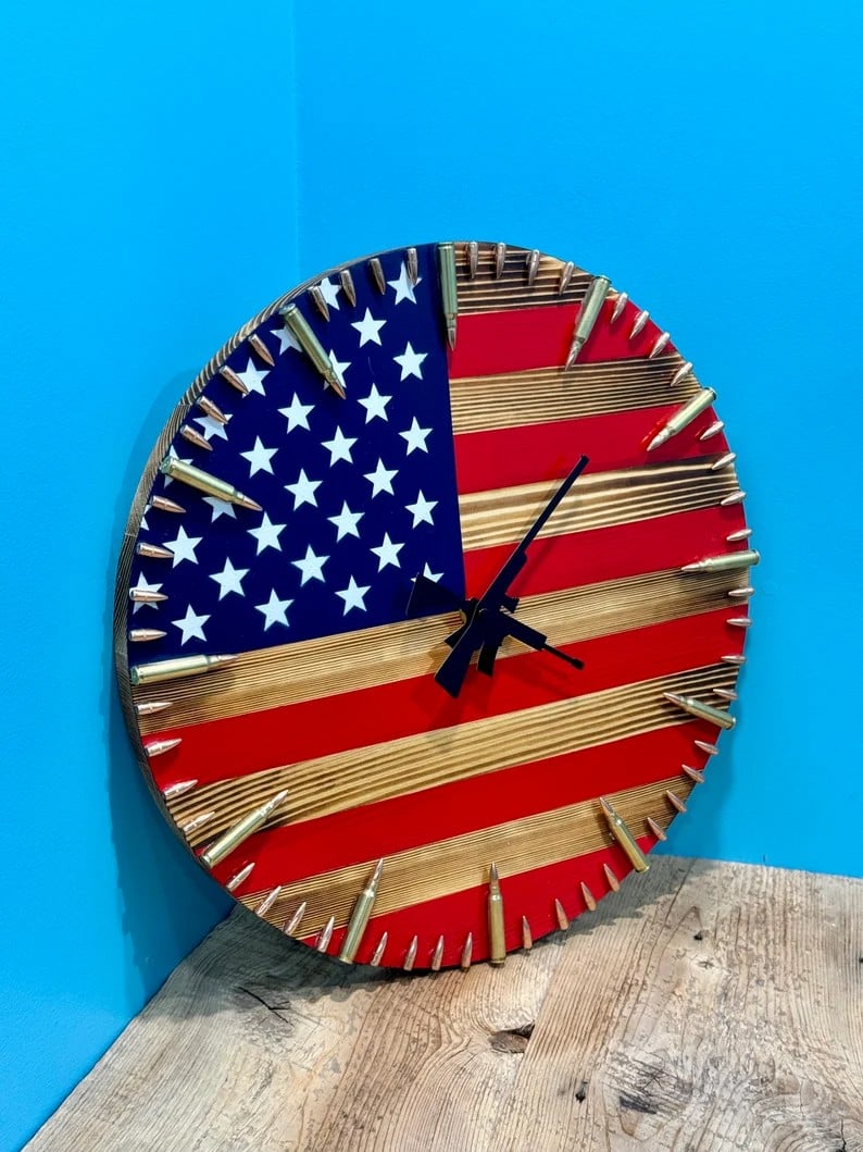 🔥Last Day-Buy 3 Get 1 Free(4pcs) Flash Sale-50% OFF  American Flag Clock
