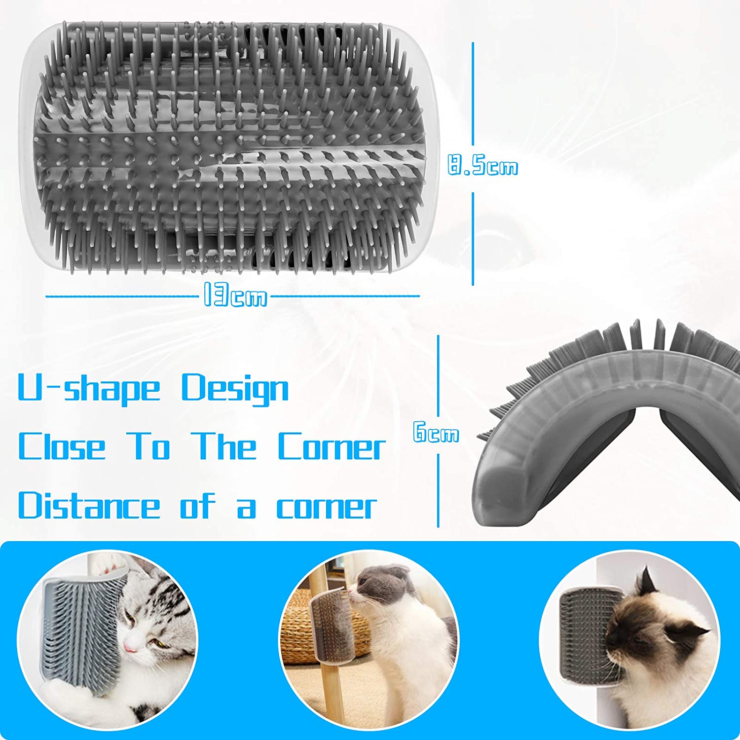 (🔥New Year Pre Sale - 49% OFF) Cat Massage Brush & Buy 2 Get 2 Free (4 Pcs)