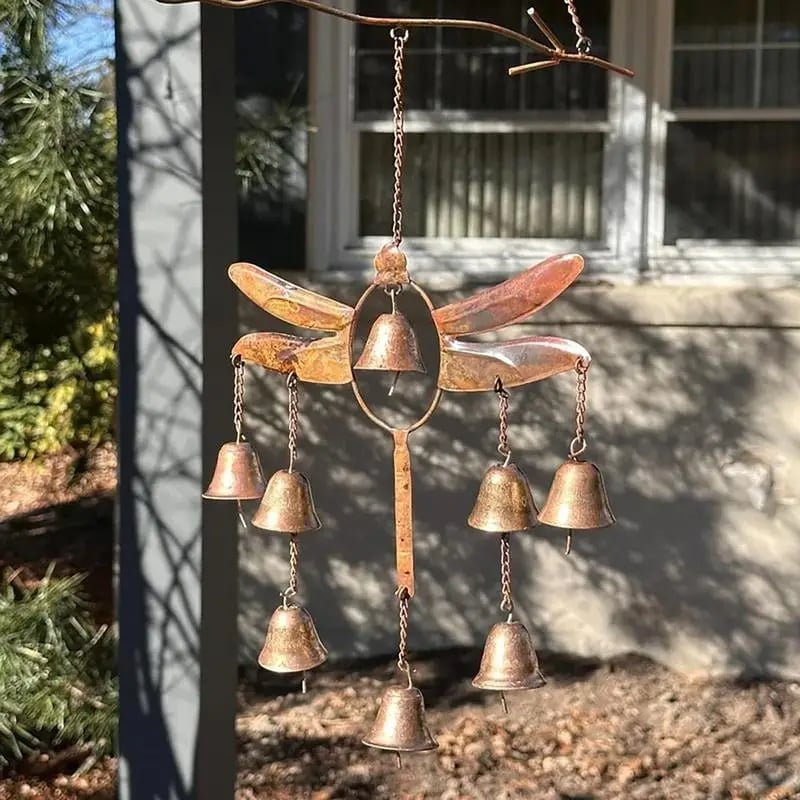 100% Handmade Dragonfly With Bells Wind Chime(𝐂𝐡𝐚𝐝 𝐒𝐦𝐢𝐭𝐡 𝐇𝐚𝐧𝐝𝐦𝐚𝐝𝐞®) - Buy 2 Free Shipping