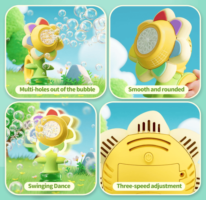 🎁TikTok Last Day Sale - 70% OFF🎉Car-mounted rechargeable fun swing dance sunflower bubble machine🌻✨